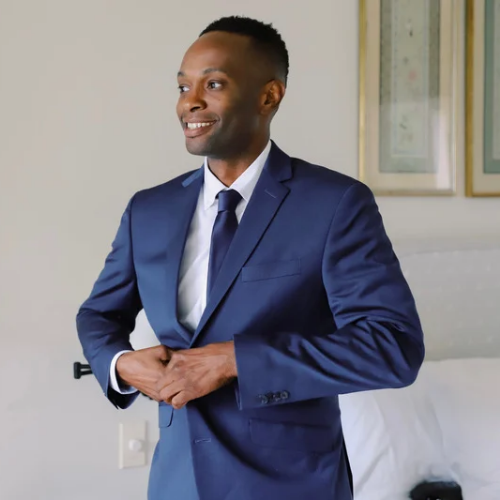 Classic Men’s Formal 2‑Piece Suit (USD 90)