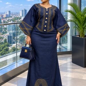 Embellished African Kaftan Dress