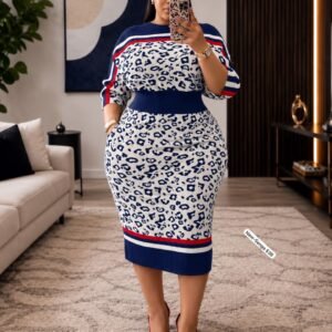 Printed Elegance Skirt & Top Set