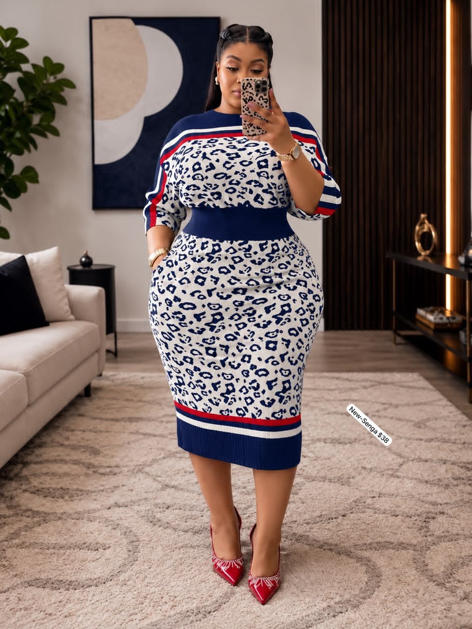 Printed Elegance Skirt & Top Set
