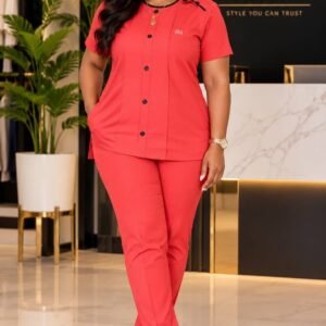 Rhema Classic Button Front Scrub Set – Custom Made