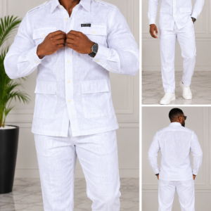 Men’s Linen Utility Two-Piece Set