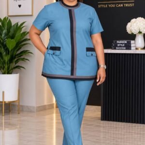 Ladies Classic Contrast Two-Piece Set