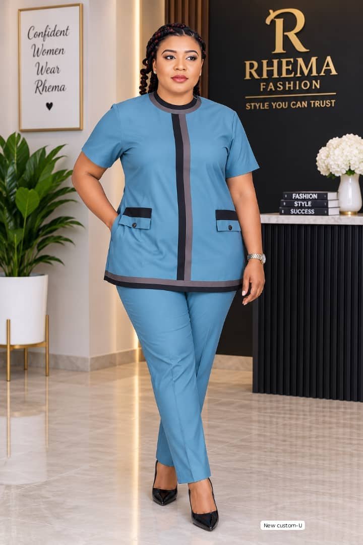 Ladies Classic Contrast Two-Piece Set