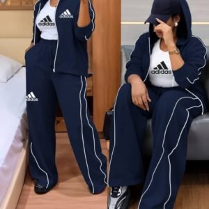 Adidas-Inspired 3-Piece Tracksuit Set