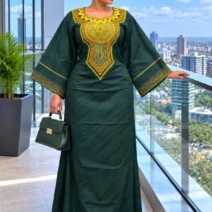 Elegant Embroidered Kaftan Dress