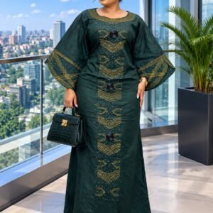 Elegant Embroidered Kaftan Dress