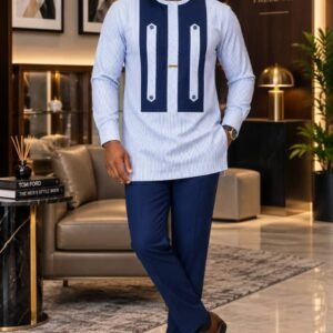 Classic Contrast Panel Two-Piece Set