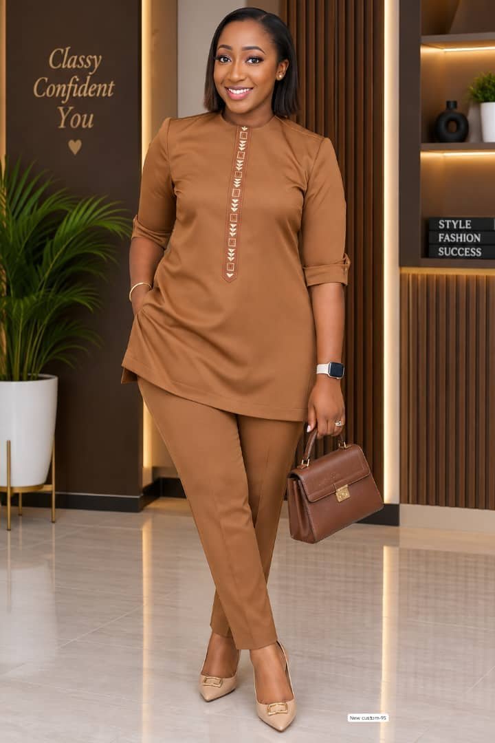 Elegant Embroidered Women’s Two-Piece Set
