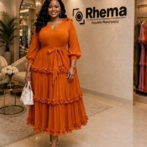Elegant Tiered Pleated Maxi Dress