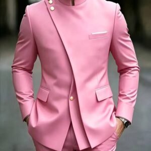 Regal Asymmetrical Mandarin Suit