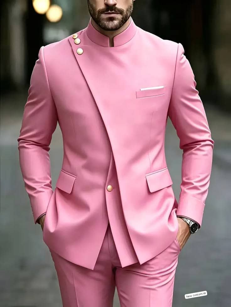 Regal Asymmetrical Mandarin Suit