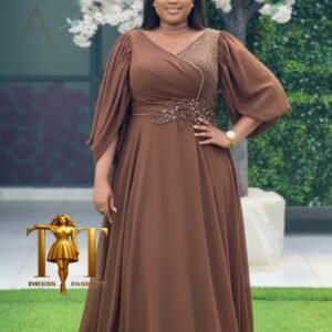 Graceful Cocoa Wrap Dress