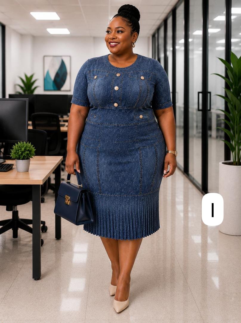 Elegant Button Detail Knit Dress