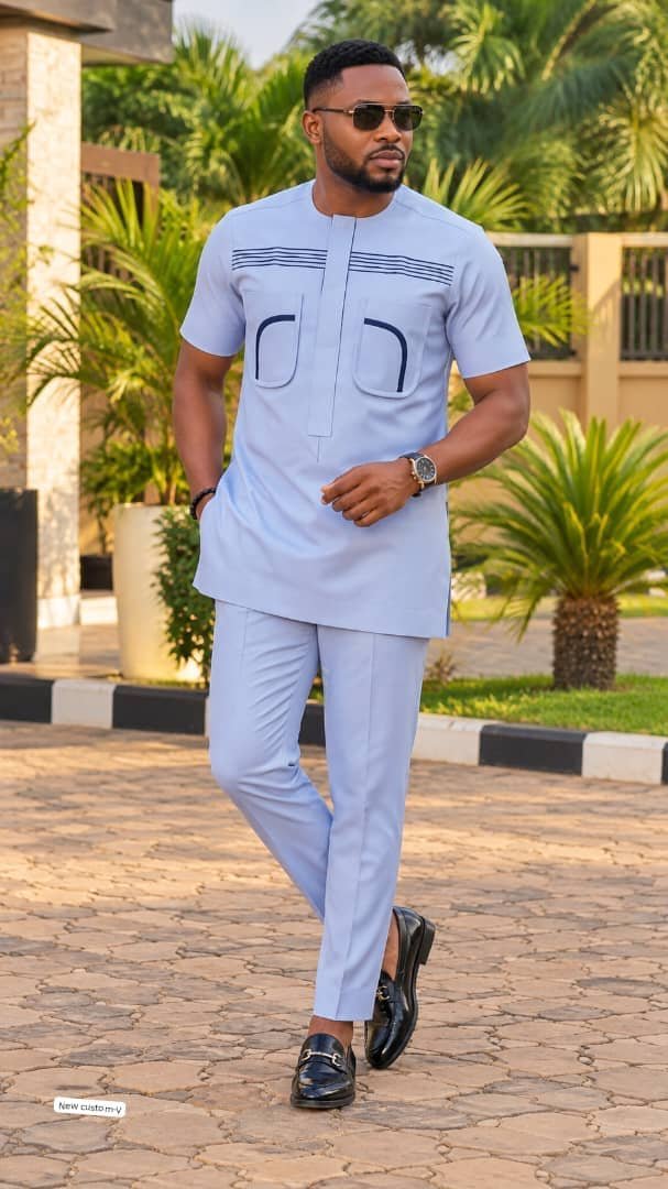 Men’s Premium Embroidered Two-Piece Set