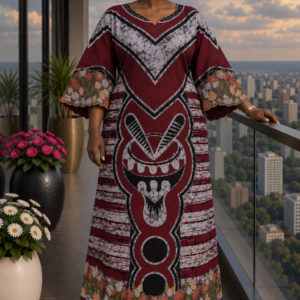 Palm Print Maxi Dress