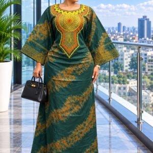 Embellished African Print Kaftan